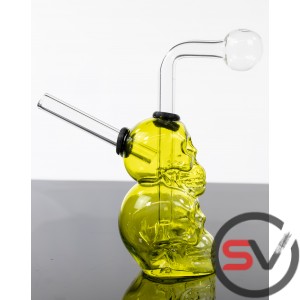 DOUBLE SKULL OIL BURNER 5inch